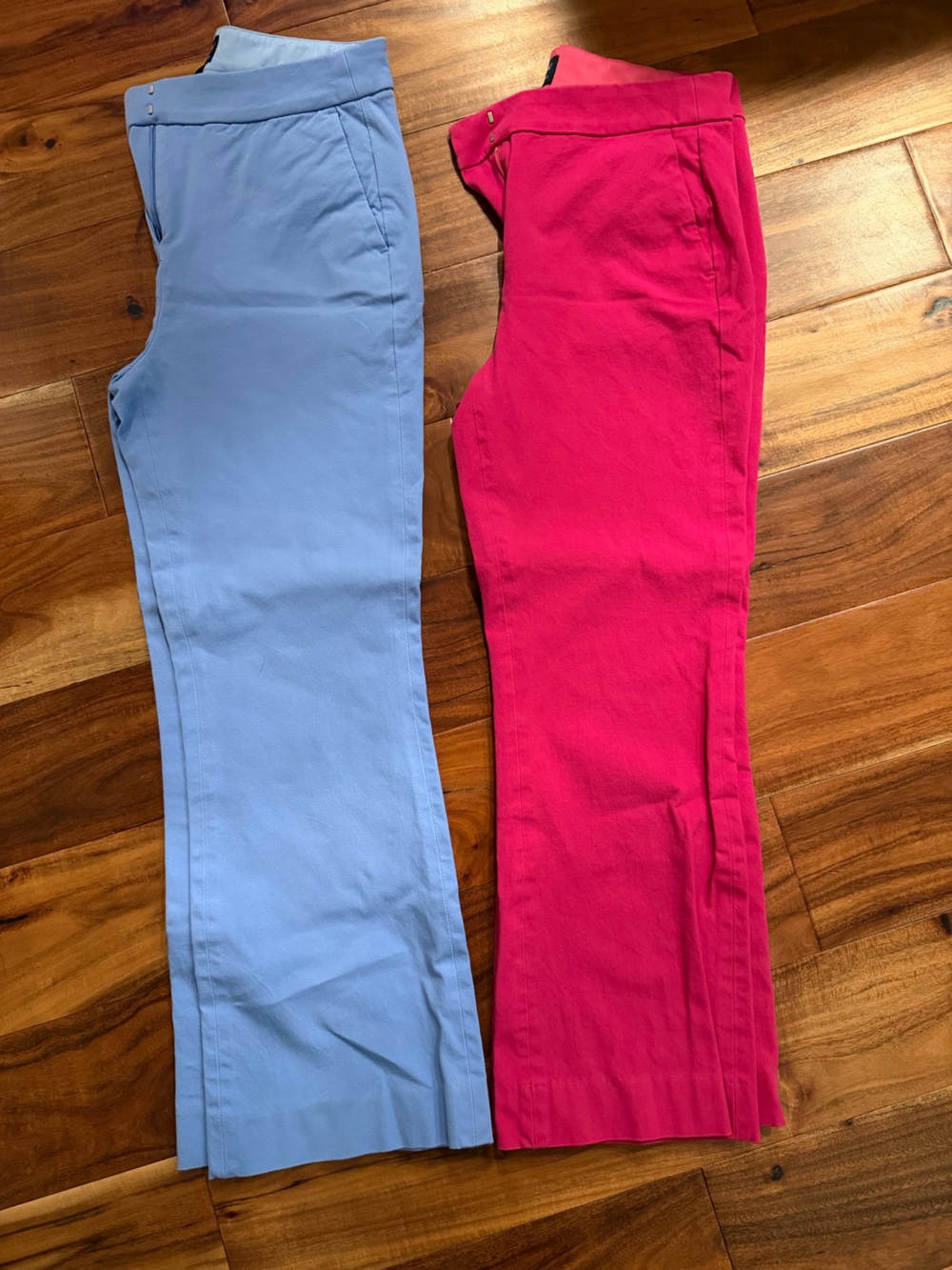 J. Crew Kelsey pant in pink and periwinkle